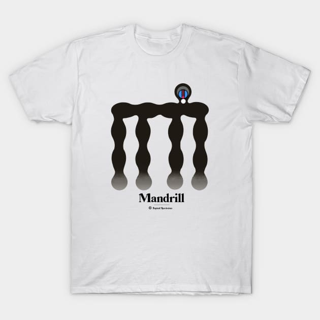 Bold monkey print "Mandrill" T-Shirt by RockPaperScissors